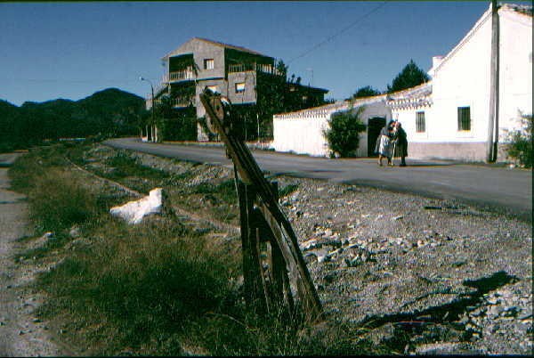 Remains of points lever at Cantoria