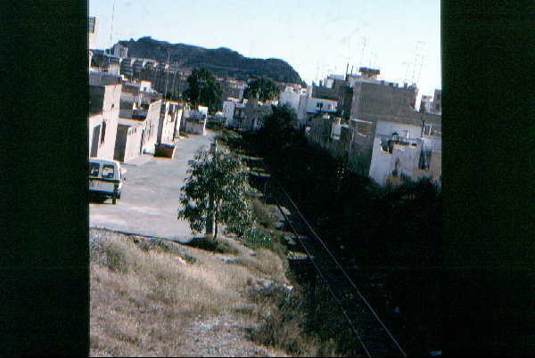 Entering Aguilas station